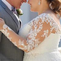 Plus Size Wedding Dresses Bridal Gown with Sleeves - Thumbnail 1
