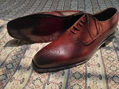 Christmas Men's Brown Leather Suede Lace Up Shoes, Handmade Brogue Shoes For Men