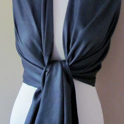 Navy blue pashmina scarf, bridal shawl, wedding shawl - or choose your color