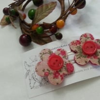 Flower hair pins (pink)