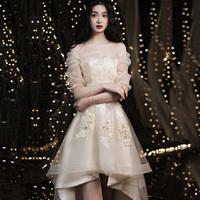 Cute lace high low prom dress homecoming dress - Thumbnail 2