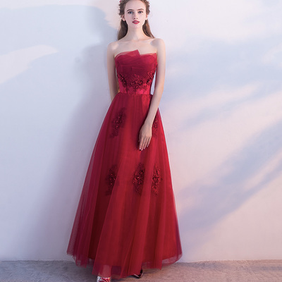 Cute tulle lace long prom gown evening gown - Thumbnail 2