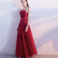 Cute tulle lace long prom gown evening gown - Thumbnail 1