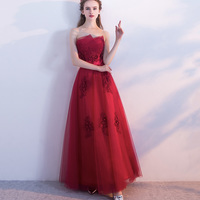 Cute tulle lace long prom gown evening gown - Thumbnail 3