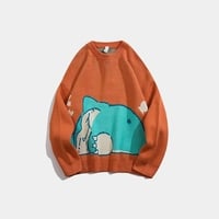 Cute Pikachu Anime Cartoon Print Oversize Sweater Sweatshirt Pullover Casual E-Girl Kawaii Korean Japanese Harajuku - Thumbnail 3