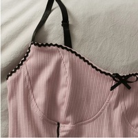 Cute Sexy Purple Knit Crop Top Sleeveless Tank Camisole Aesthetic Casual Summer E-Girl Kawaii Korean Japanese Harajuku - Thumbnail 8