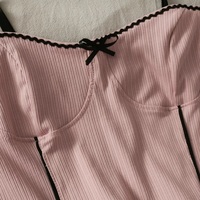 Cute Sexy Purple Knit Crop Top Sleeveless Tank Camisole Aesthetic Casual Summer E-Girl Kawaii Korean Japanese Harajuku - Thumbnail 9