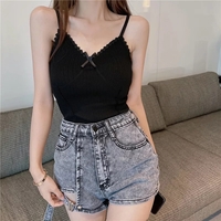 Cute Sexy Purple Knit Crop Top Sleeveless Tank Camisole Aesthetic Casual Summer E-Girl Kawaii Korean Japanese Harajuku - Thumbnail 2