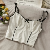 Cute Sexy Purple Knit Crop Top Sleeveless Tank Camisole Aesthetic Casual Summer E-Girl Kawaii Korean Japanese Harajuku - Thumbnail 4