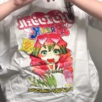 Cute Anime Girl Cartoon Graphic Print Retro Vintage White Oversize T- Shirt Top Aesthetic Casual Summer E-Girl Kawaii Korean Japanese Harajuku - Thumbnail 9