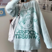 Cute Japanese Anime Girl Knit Long Sleeve Pullover  - Thumbnail 2