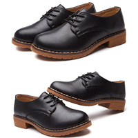 Casual Flat Oxford Shoes Comfortable Lace Up Round - Thumbnail 4