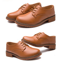 Casual Flat Oxford Shoes Comfortable Lace Up Round - Thumbnail 6