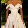 SP1732,Gorgeous A Line Off the Shoulder White Long Prom/Wedding Dress with Split Front-3