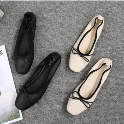 Foldable sole solid color women spring summer shoe - Thumbnail 1