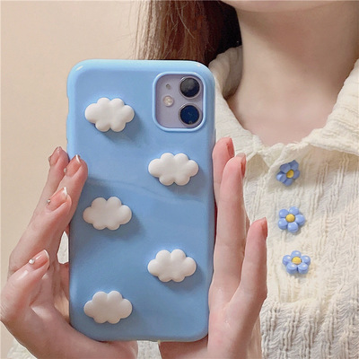 3D Blue Cloud iPhone Case (I7-I13)