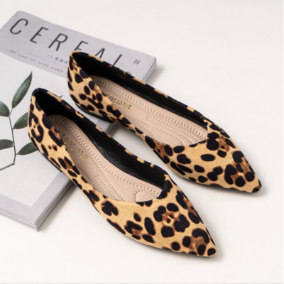 Sexy leopard pointed toe flats ballet shoes - Thumbnail 4