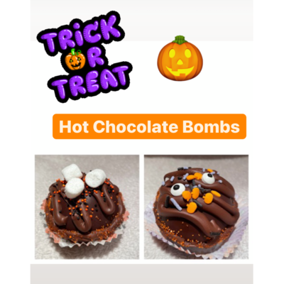 Halloween theme hot chocolate bombs