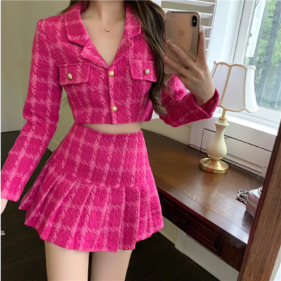 Fall small fragrance vintage tweed two piece set - Thumbnail 4