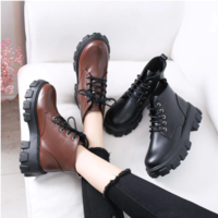 Punk Motorcycle Boots For Women Winter Boots Ankle - Thumbnail 4
