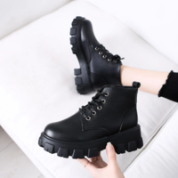  Punk Motorcycle Boots For Women Winter Boots Ankle - Thumbnail 2