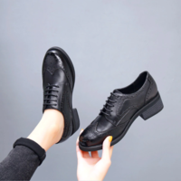 Women Lace Up Shoes Pointed Toe Casual Fashion - Thumbnail 2