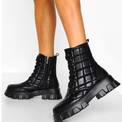  fashion platform pu leather women's ankle boots - Thumbnail 1
