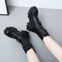 Women's Ankle Boots Motorcycle Round Head Lace-3
