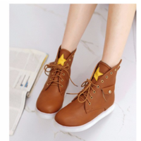  Lace-up Warm Fur Led Colors High Top Boots Light - Thumbnail 2