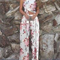Fashion Sleeveless Print Two-Piece Set - Thumbnail 2
