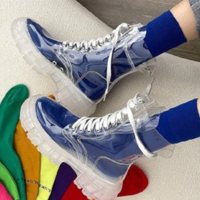 Transparent Platform Boots With Sock Candy Color - Thumbnail 1