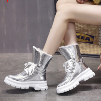 Winter Women Mid-calf Waterproof Snow Boots - Thumbnail 2