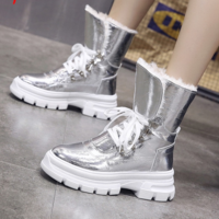 Winter Women Mid-calf Waterproof Snow Boots - Thumbnail 1