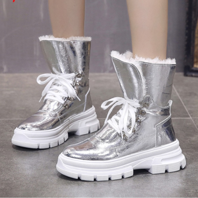 Winter women mid-calf waterproof snow boots - Thumbnail 3
