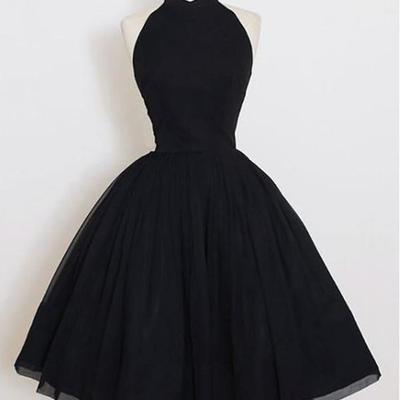 Pleated chiffon ball gown halter knee-length sleeveless homecoming dress,party dress,1160 - Thumbnail 2