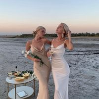 SP1790,Sexy Mermaid Sheath Long Prom Dresses Satin Evening Gown Full Length Party Dresses - Thumbnail 1