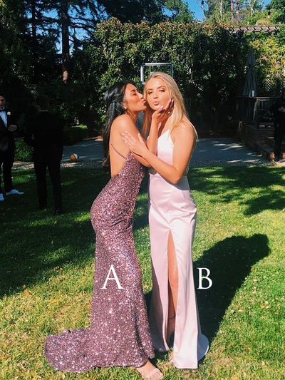 SP1791,Sparkly Mermaid V Neck Sequins Prom Dresses,Sexy Evening Party Dresses
