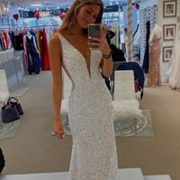 SP1792,Sexy White Mermaid Sequins Prom Dresses Trumpet Long Evening Gown - Thumbnail 1