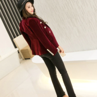  Women Slim Velvet Blazers Classic Double Breasted - Thumbnail 3