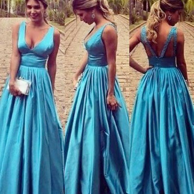 Sp1807,cheap custom blue bridesmaid dresses a line satin bridesmaid dress