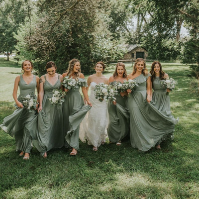 SP1812,Green Chiffon Long Bridesmaid Dresses Floor Length Bridesmaid Dress