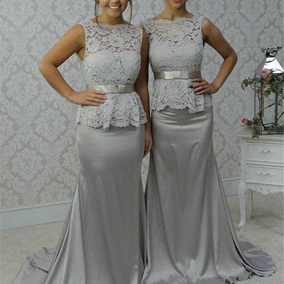 Sp1820,sexy grey bridesmaid dresses lace mermaid bridesmaid dresses