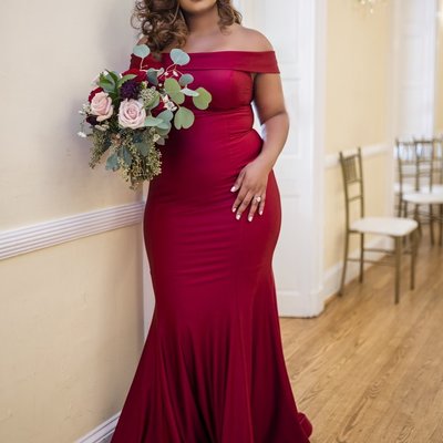 Sp1821,off the shoulder mermaid red floor length bridesmaid dresses