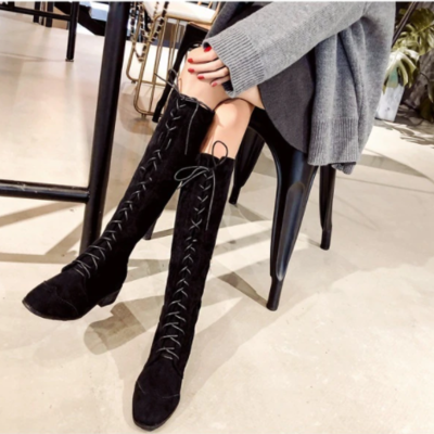 Sexy knee-length women's warm martin boots