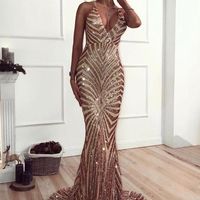 SP1839,Glitter Mermaid Sequins Long Prom Dress, Backless Evening Dress - Thumbnail 1