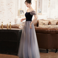 Cute tulle long A line prom dress evening gown - Thumbnail 5