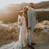 Vintage Mermaid Sweetheart Lace Wedding Dresses - Thumbnail 1