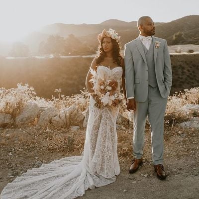 Vintage mermaid sweetheart lace wedding dresses - Thumbnail 1