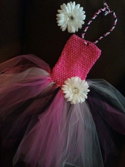 Black, Pink and White Tutu Dress