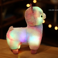 New cute rainbow luminous alpaca plush doll - Thumbnail 1